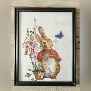 Framed Peter Rabbit Rabbit and Butterfly 8x10 Art Print